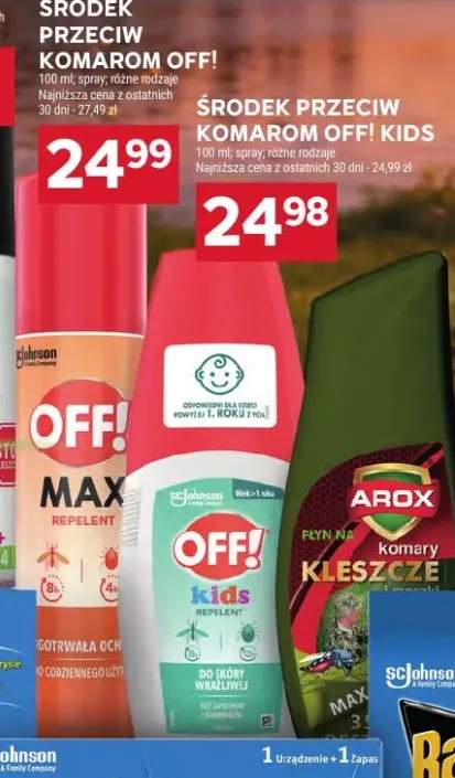 Środek przeciw komarom OFF! MAX Repelent spray