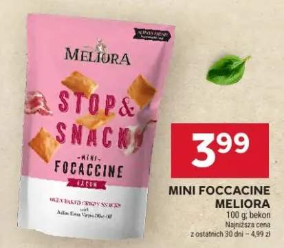 Mini foccacine bekon Meliora Stop&Snack