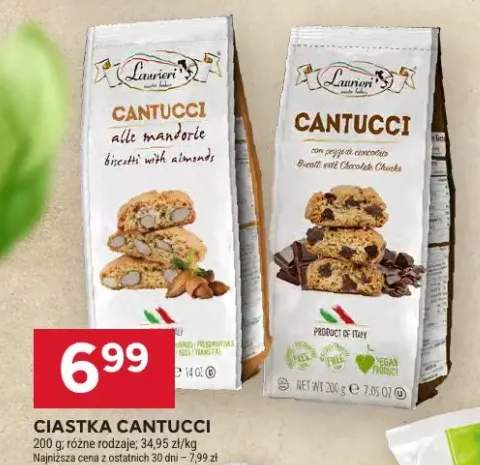 Ciastka Cantucci Laurieri con pezzi di cioccolato
