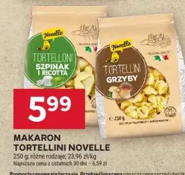 Makaron tortellini szpinak i ricotta Novelle