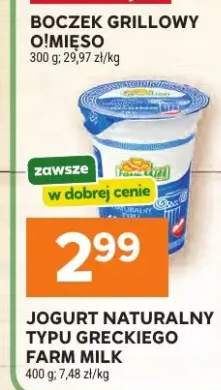 Jogurt naturalny typu greckiego Farm Milk