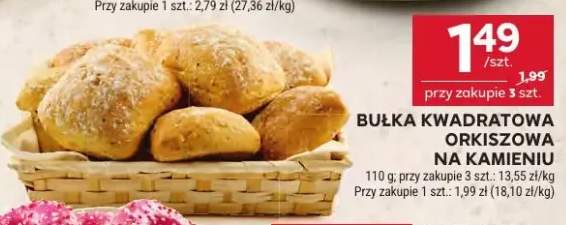 Bułka kwadratowa orkiszowa na kamieniu