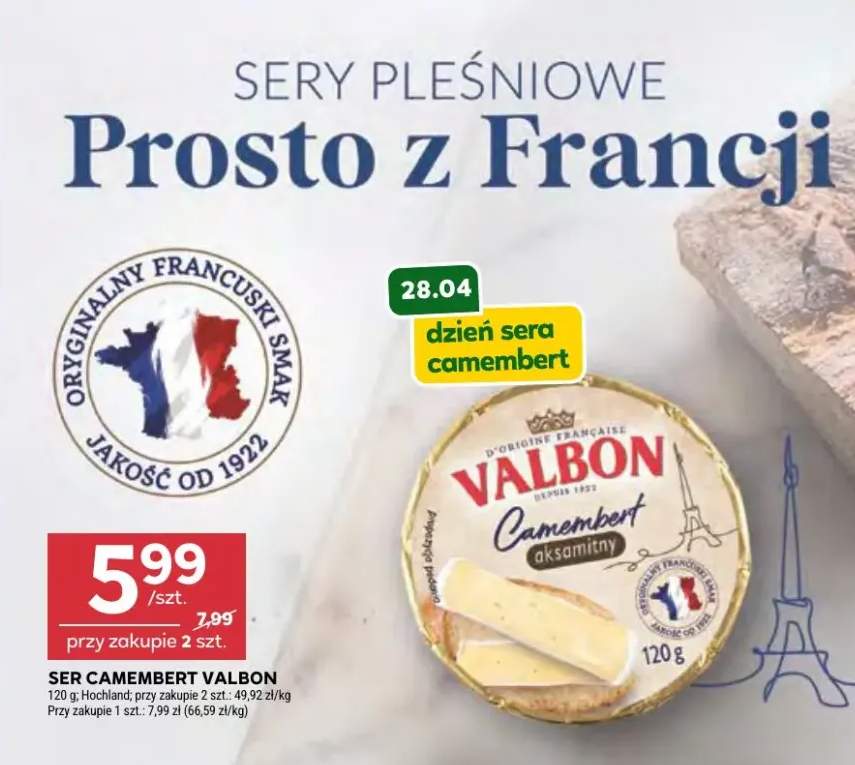 Ser Camembert aksamitny Valbon