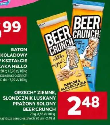 Orzechy ziemne słonecznik łuskany prażony solony Beer Crunch