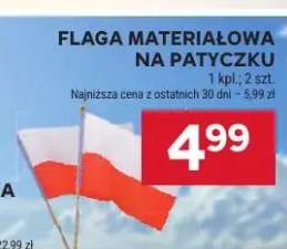 Flaga materiałowa na patyczku