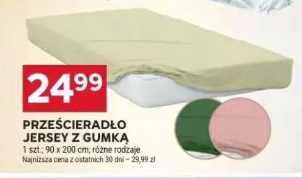 Prześcieradło Jersey z gumką 90x200cm