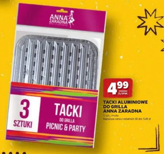 Tacki aluminiowe do grilla Anna Zaradna