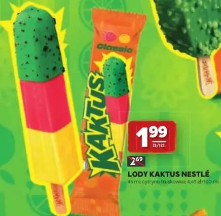 Lody Kaktus Nestlé cytryna truskawka