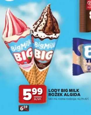 Lody Big Milk Rożek Algida