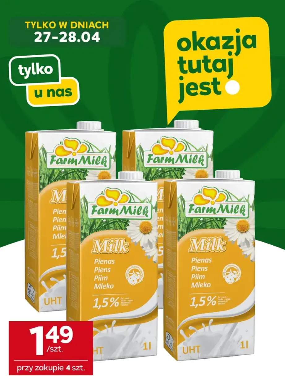 Mleko UHT 1,5% Farm Milk