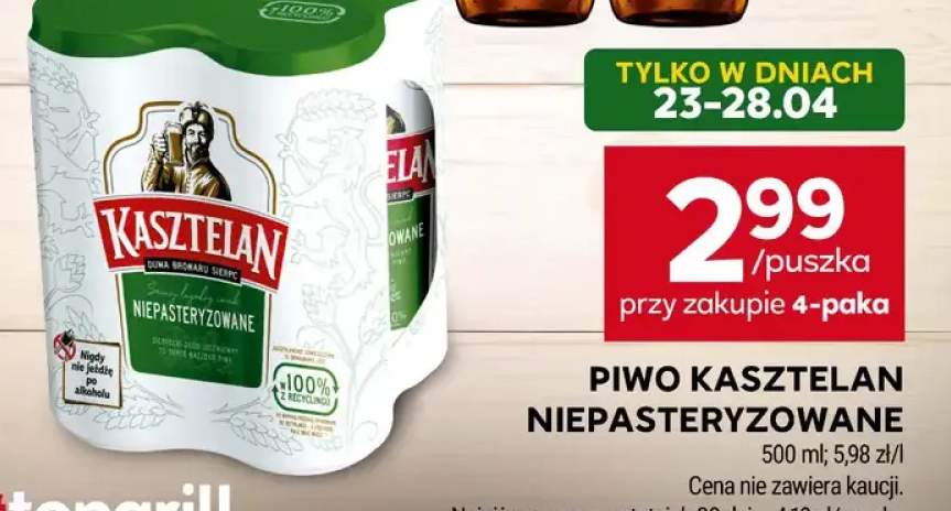 Piwo Kasztelan Niepasteryzowane