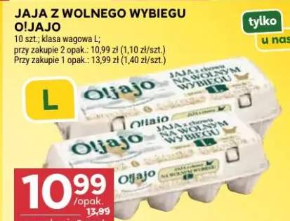 Jaja z wolnego wybiegu O!Jajo klasa L