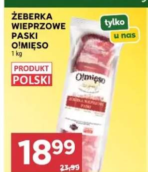 Żeberka wieprzowe paski O!Mięso