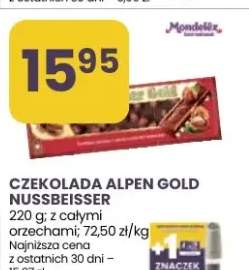 Czekolada Alpen Gold Nussbeisser z całymi orzechami