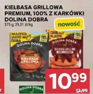 Kiełbasa grillowa premium 100% z karkówki Dolina Dobra