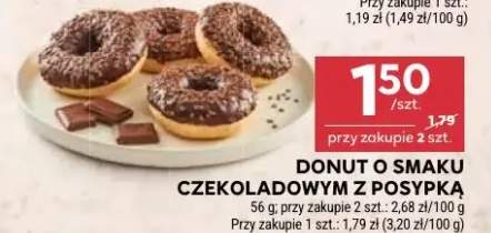 Donut o smaku czekoladowym z posypką