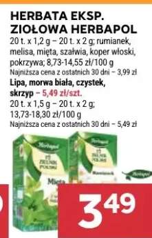 Herbata ekspresowa ziołowa Herbapol rumianek melisa mięta szałwia koper włoski pokrzywa