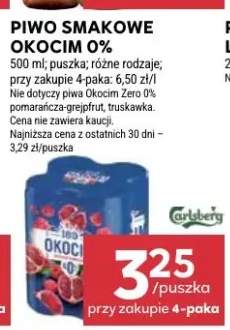 Piwo smakowe Okocim 0% Carlsberg
