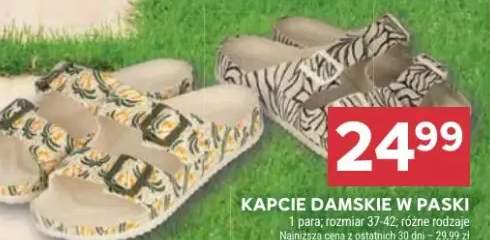 Kapcie damskie w paski
