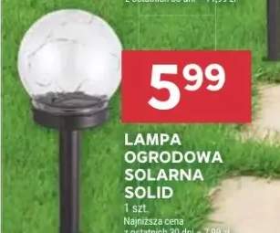 Lampa ogrodowa solarna Solid