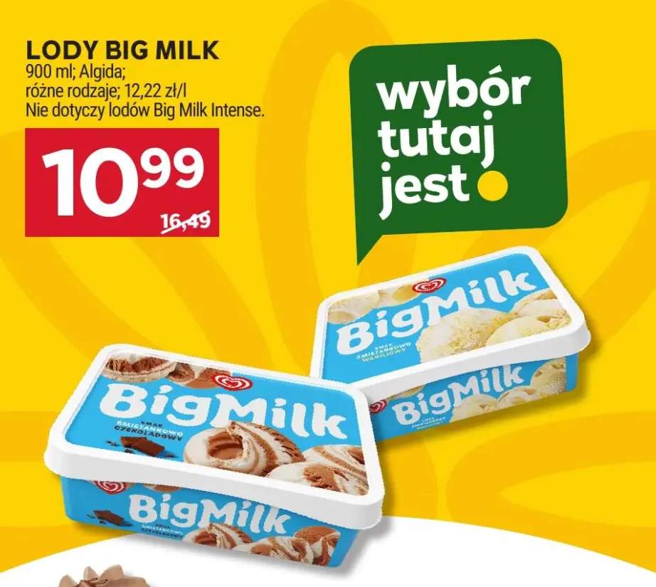 Lody Big Milk śmietankowo waniliowy Algida