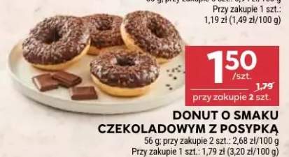 Donut o smaku czekoladowym z posypką