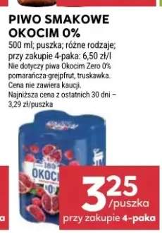 Piwo smakowe Okocim 0%