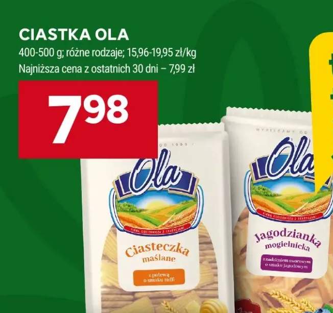 Ciastka maślane z polewą o smaku toffi Ola