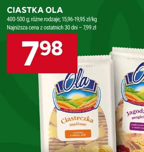 Ciastka maślane z polewą o smaku toffi Ola