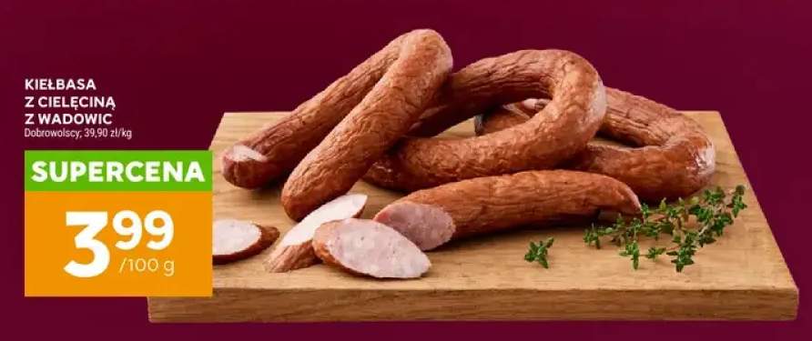 Kiełbasa z cielęciną z Wadowic Dobrowolscy