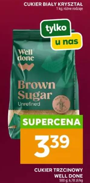 Cukier trzcinowy Brown Sugar Unrefined Well Done