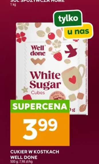 Cukier w kostkach White Sugar Cubes Well Done