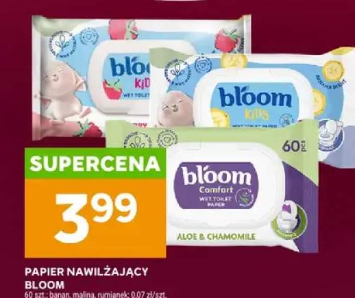 Papier nawilżający Bloom Comfort rumianek aloes