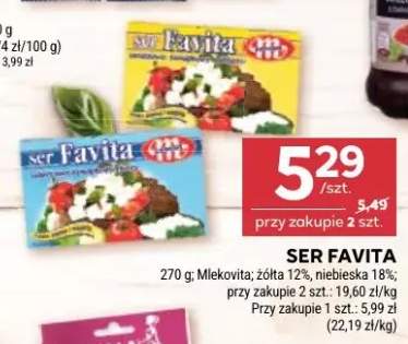 Ser Favita żółty 12% Mlekovita