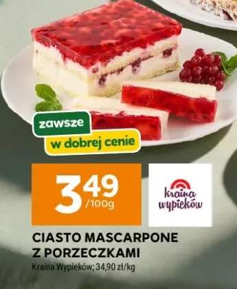 Ciasto mascarpone z porzeczkami Kraina Wypieków