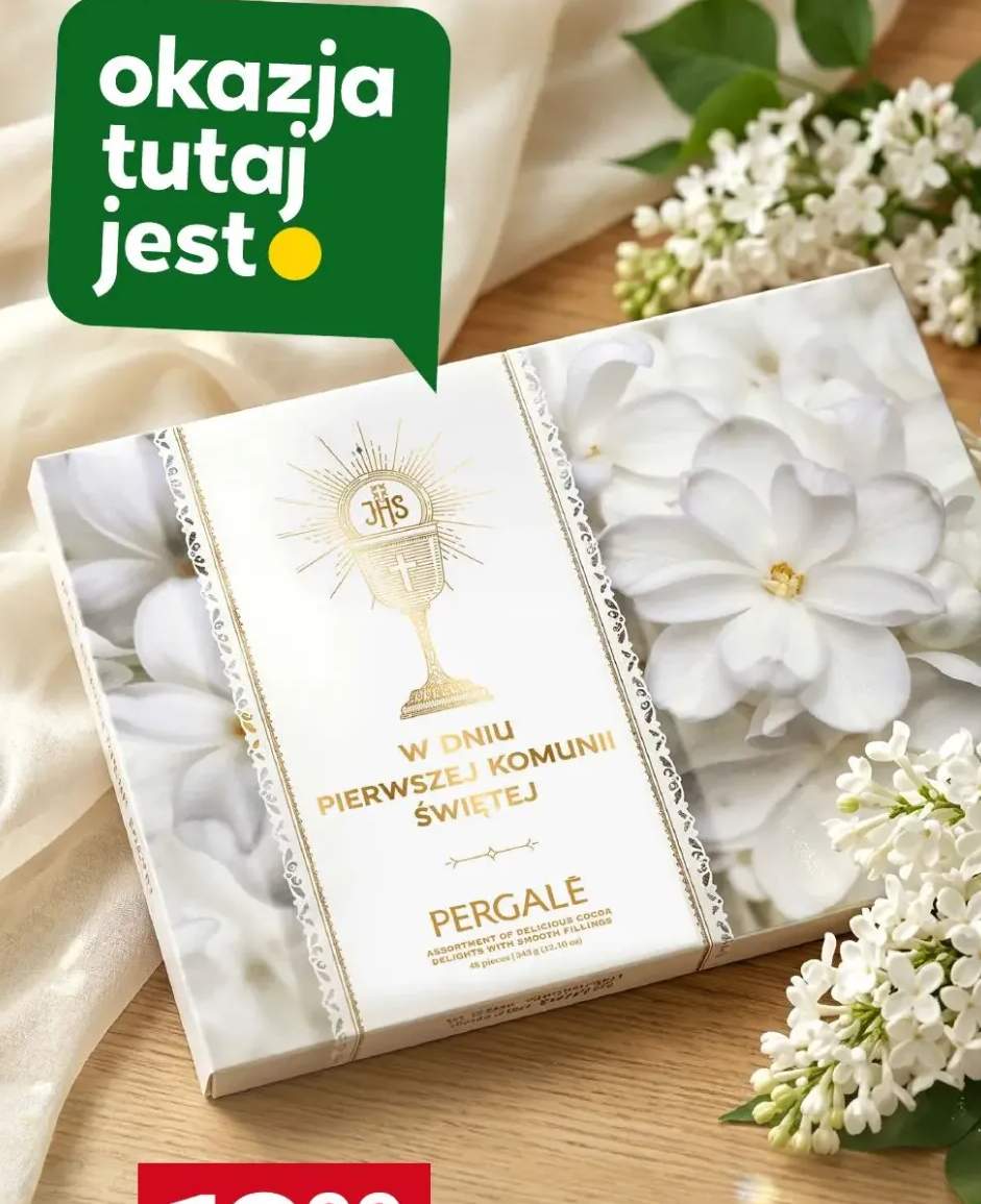 Bombonierka mleczna Pergale W dniu Pierwszej Komunii Świętej