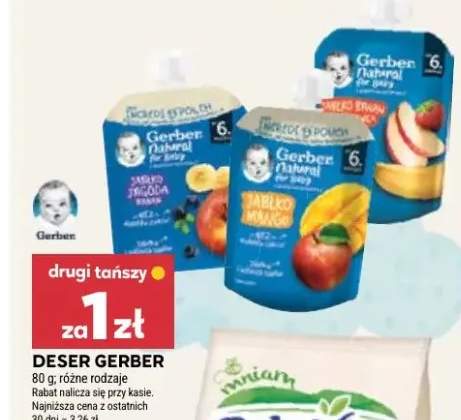 Deser Gerber Natural for Baby jabłko jagoda