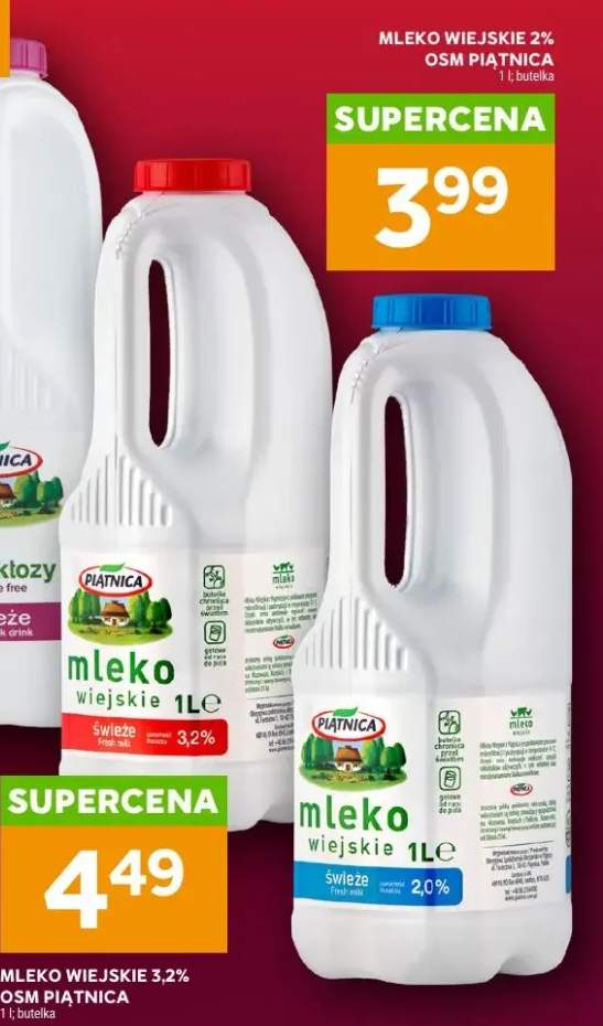 Mleko wiejskie 2% OSM Piątnica