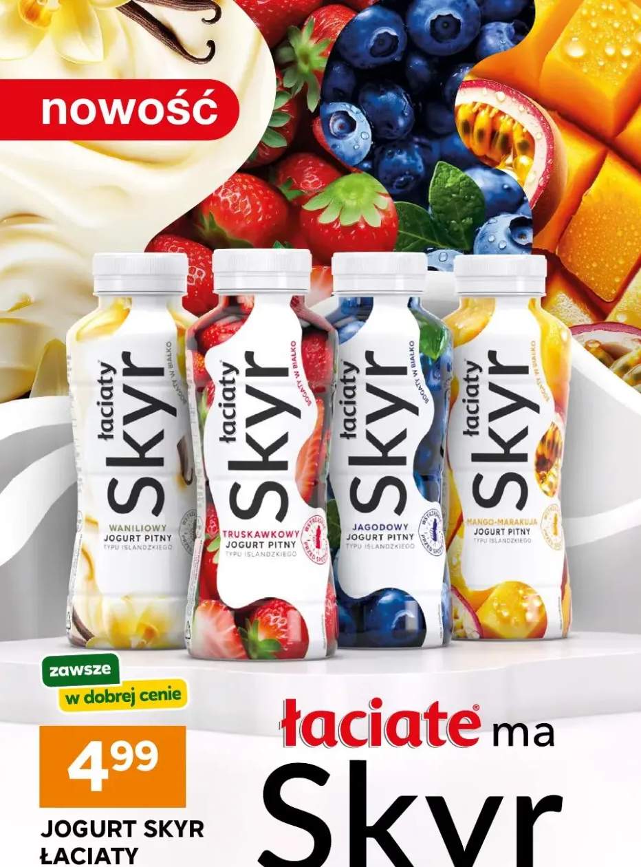 Jogurt pitny skyr waniliowy Łaciate