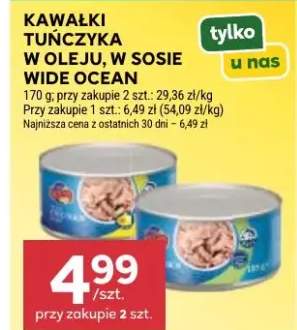 Kawałki tuńczyka w oleju w sosie Wide Ocean