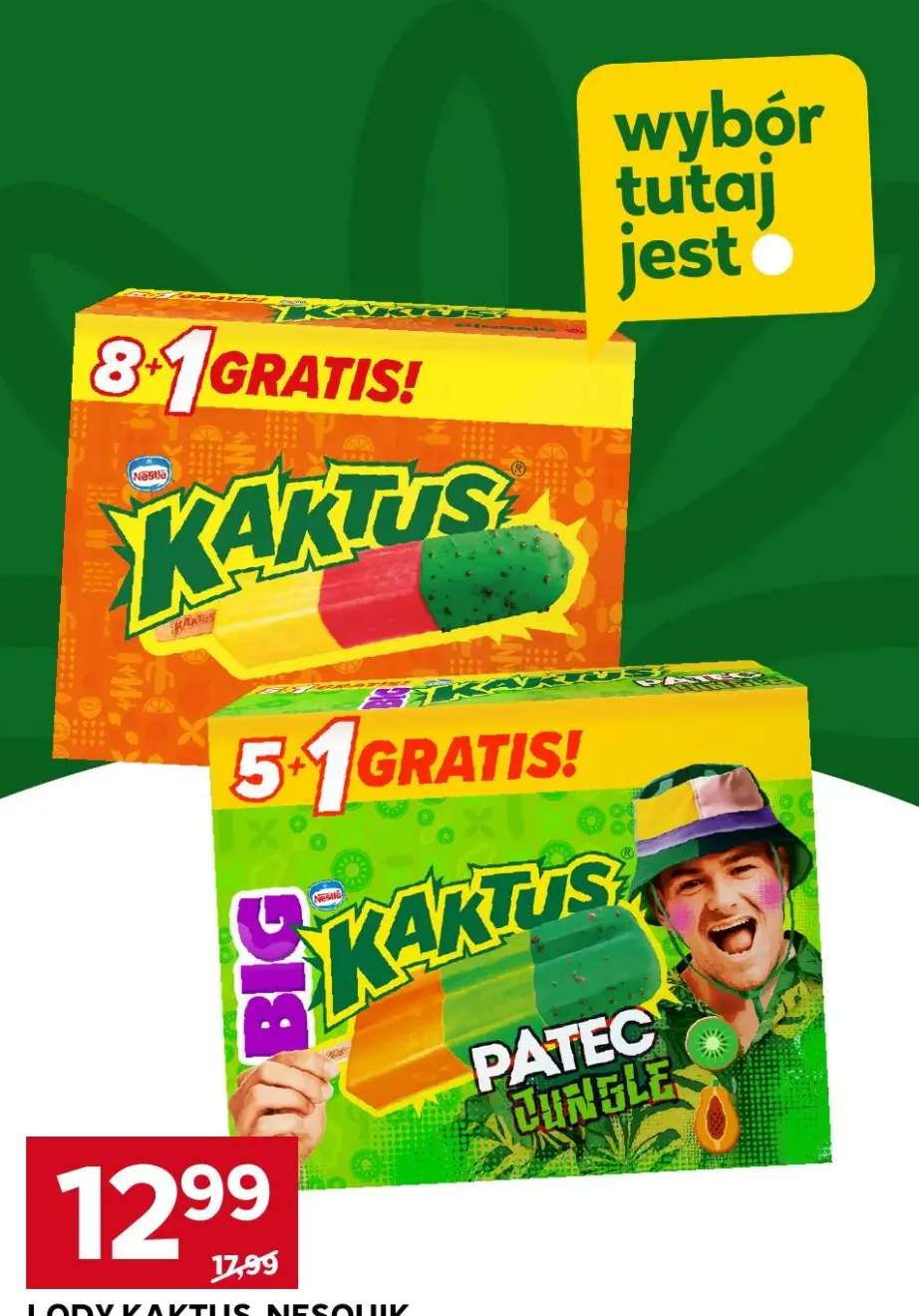 Lody Kaktus Big Patec Jungle Nestlé