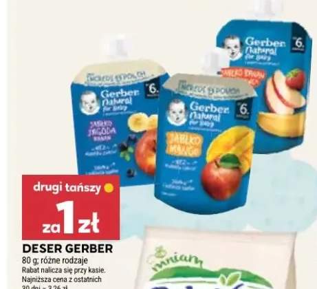 Deser Gerber Natural for Baby jabłko jagoda