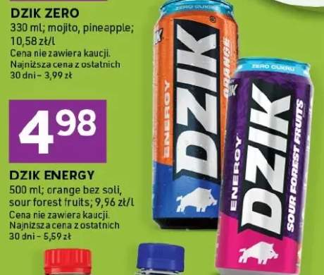 Napój energetyczny Dzik Zero pineapple