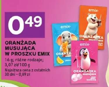 Oranżada musująca w proszku Emix
