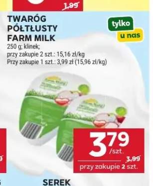Twaróg półtłusty Farm Milk klinek