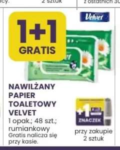 Nawilżany papier toaletowy Velvet rumiankowy