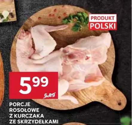 Porcje rosołowe z kurczaka ze skrzydełkami
