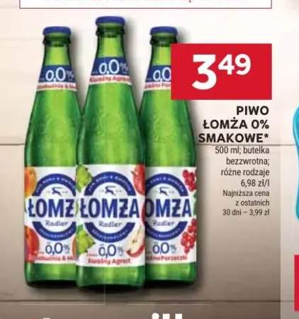 Piwo bezalkoholowe Łomża 0% Radler Arbuz i Truskawka