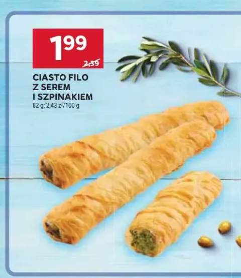 Ciasto filo z serem i szpinakiem