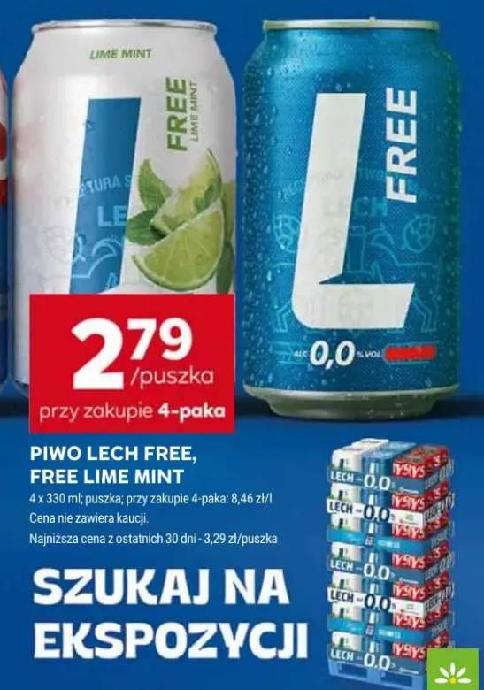 Piwo bezalkoholowe Lech Free Lime Mint 4-pak 330ml